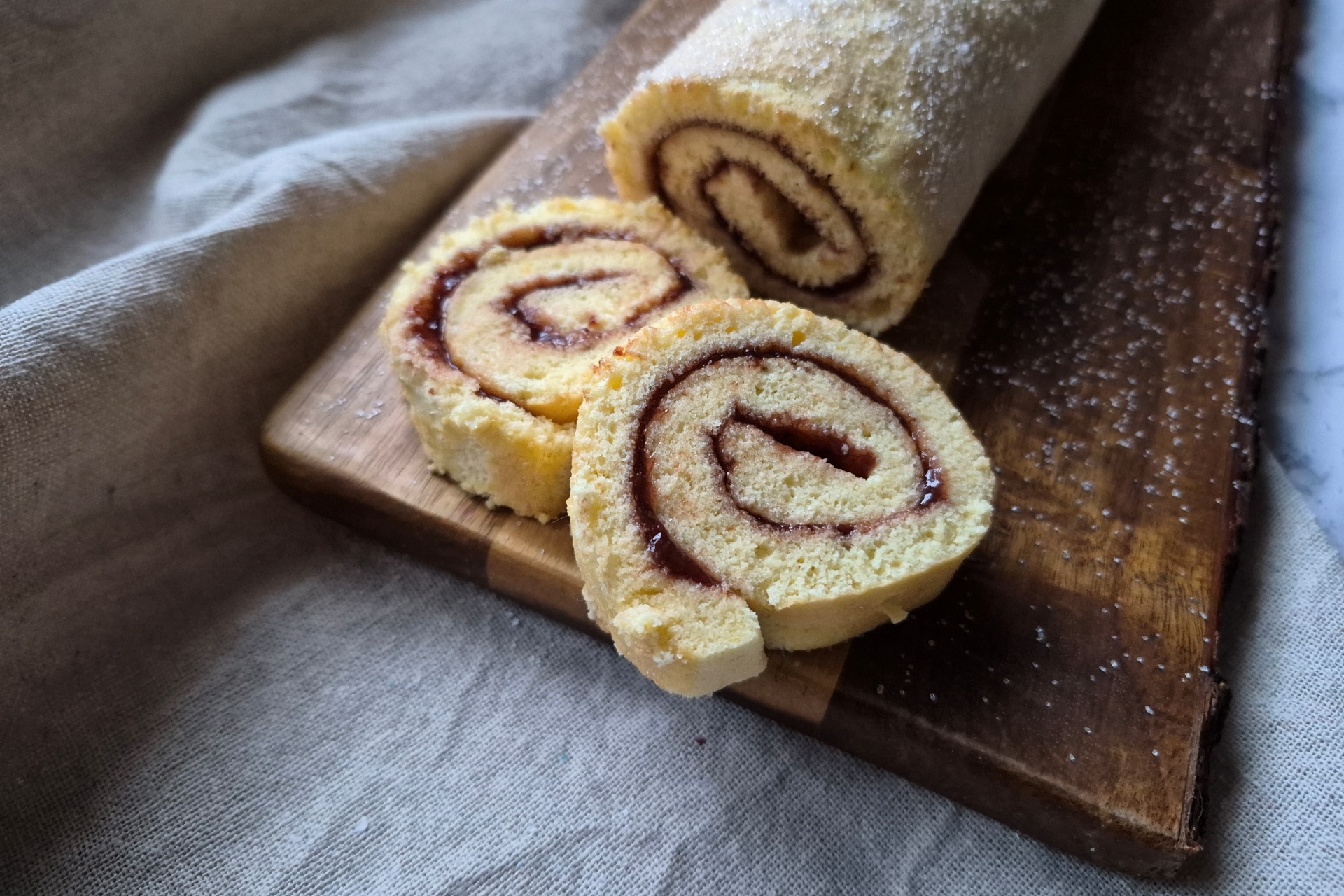 Roulade med jordbær