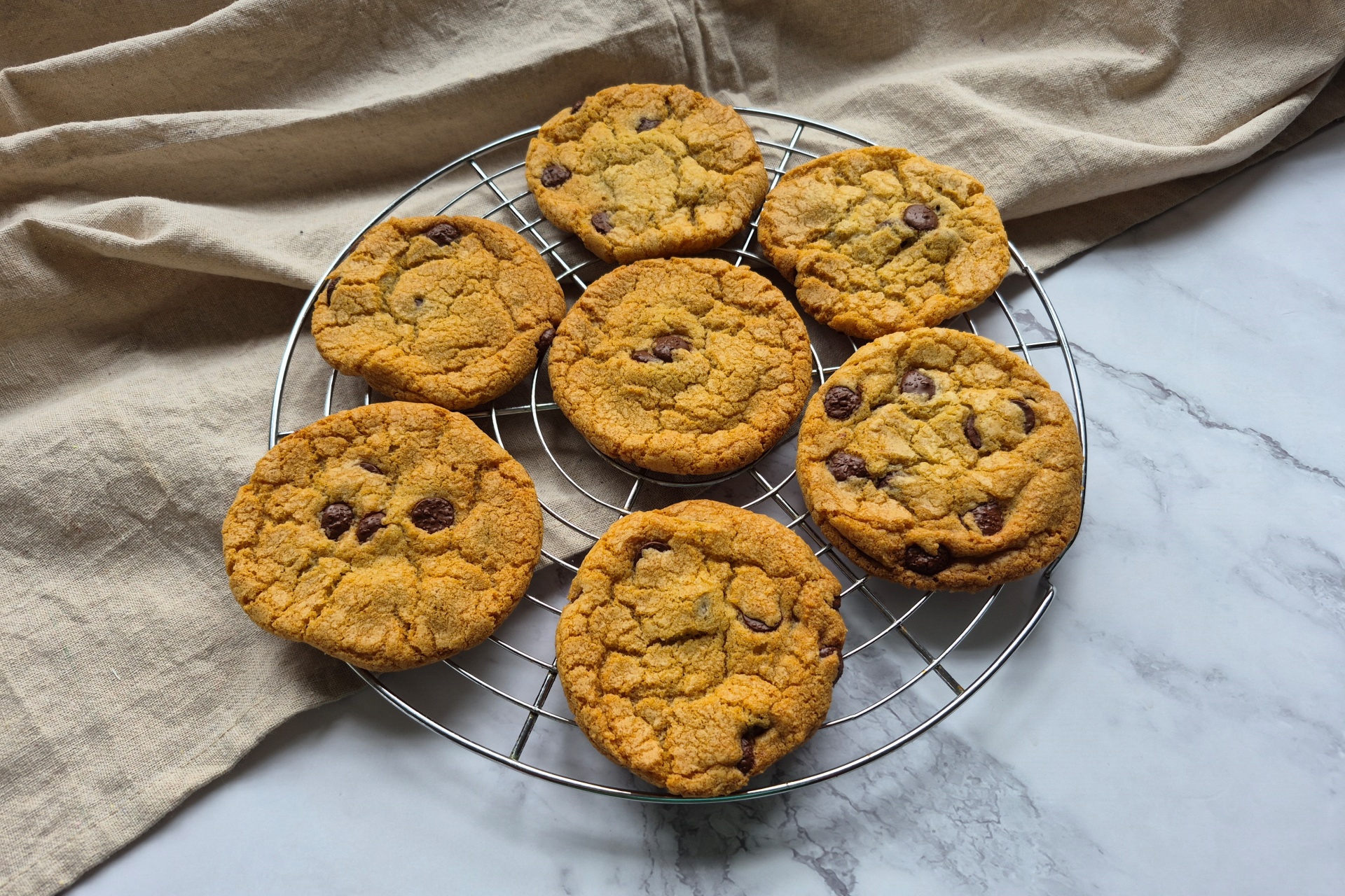Chocolate Chip Cookies med brunet smør
